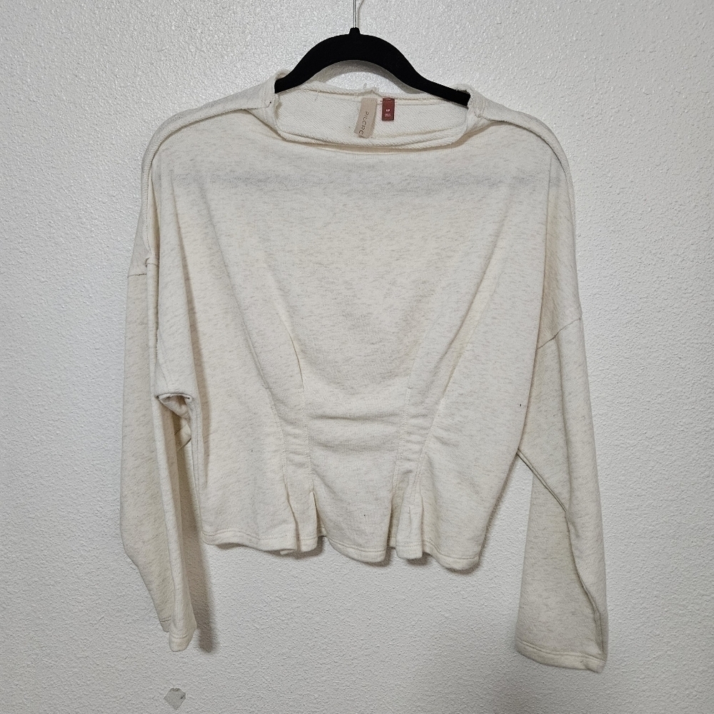 Anthropologie Pilcro cropped top with pleating size medium petite